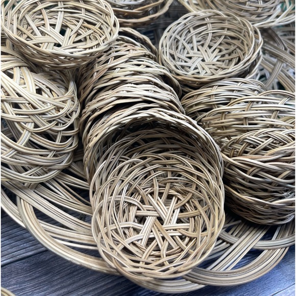 30 WICKER BASKETS BULK BUNDLE DIY CRAFTING BOHO DECOR Wind Chimes Mixed Lot - Picture 7 of 15